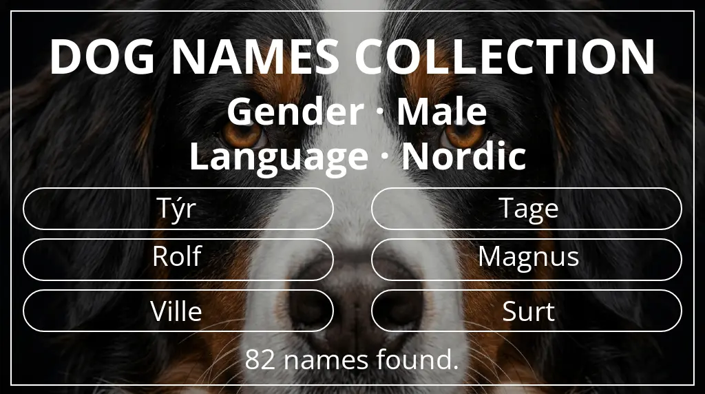 Dog names inspired by male gender and nordic language