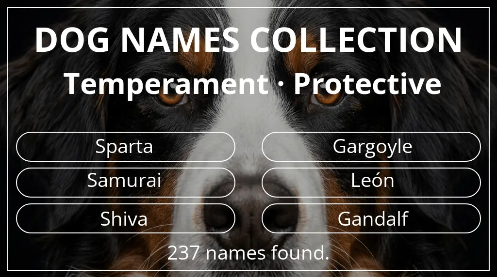 Dog names based on protective temperament