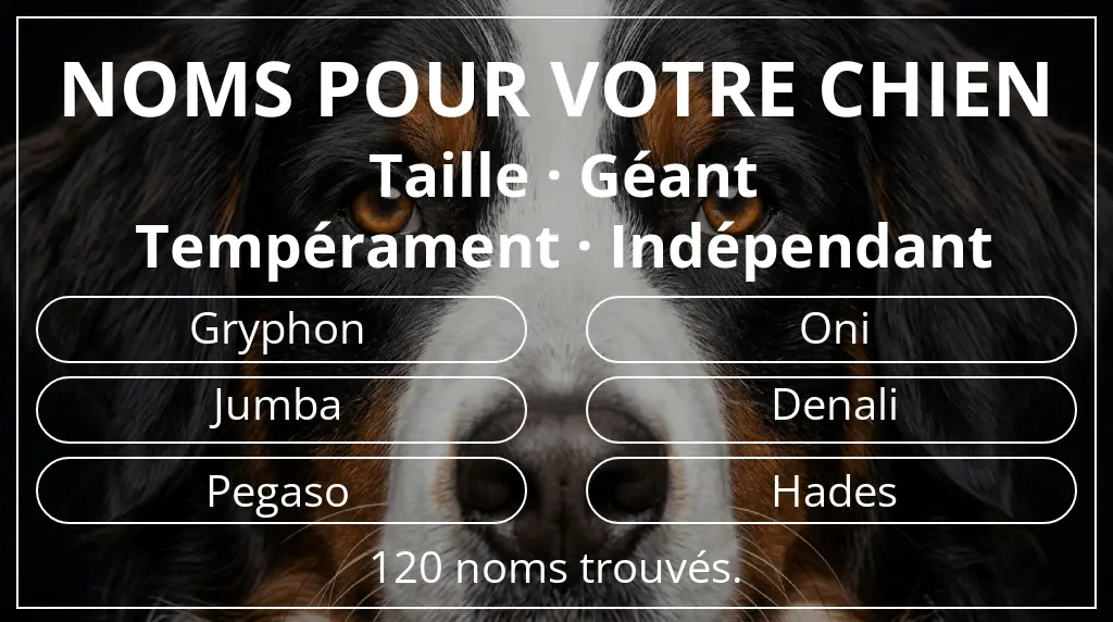Noms pour chiens basés sur taille géant et tempérament indépendant