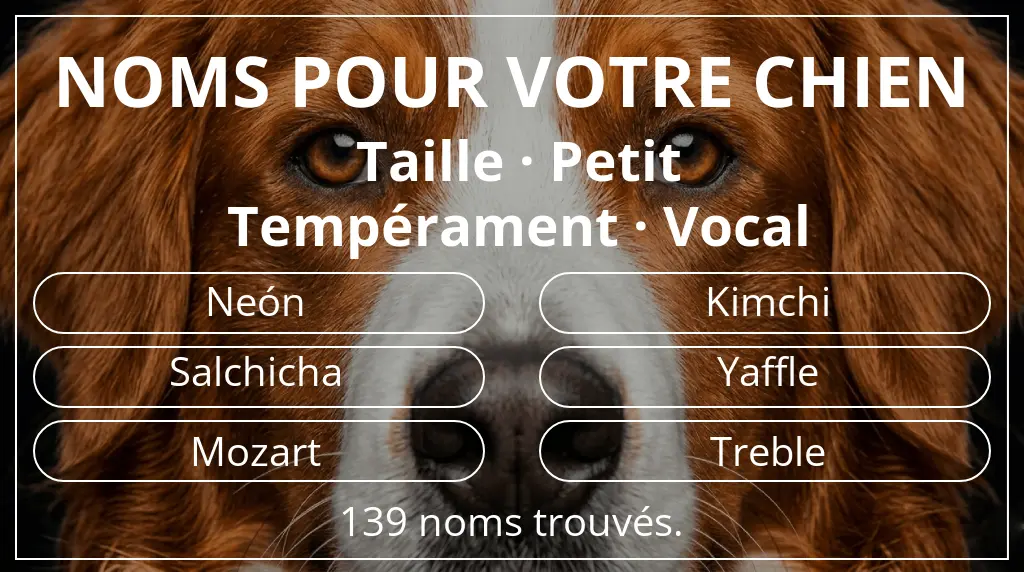 Noms de chiens inspirés de taille petit et tempérament vocal