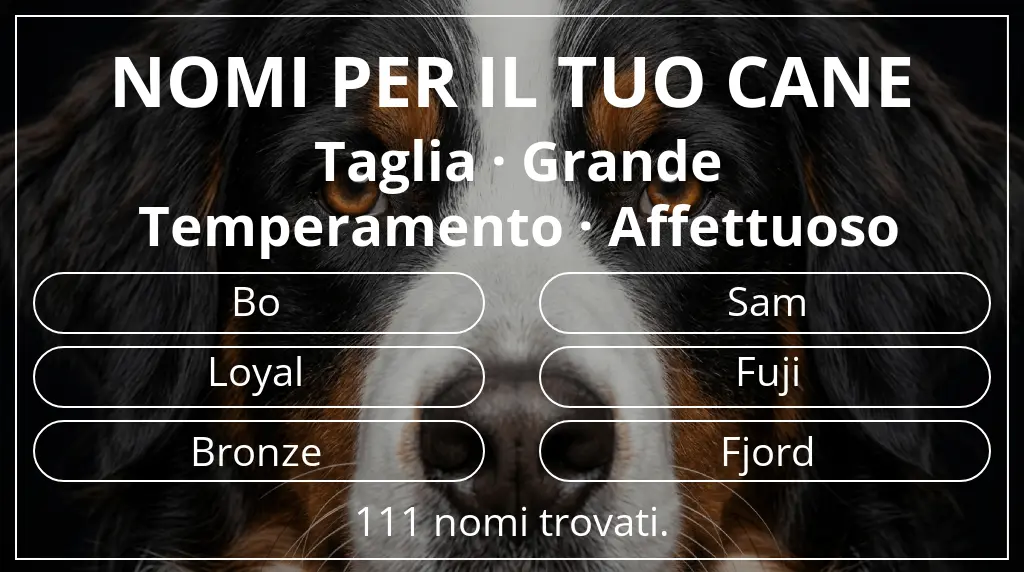 Nomi per cani basati su taglia grande e temperamento affettuoso