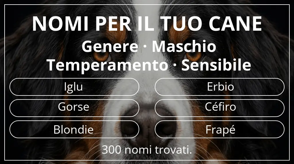 Nomi per cani basati su genere maschio e temperamento sensibile