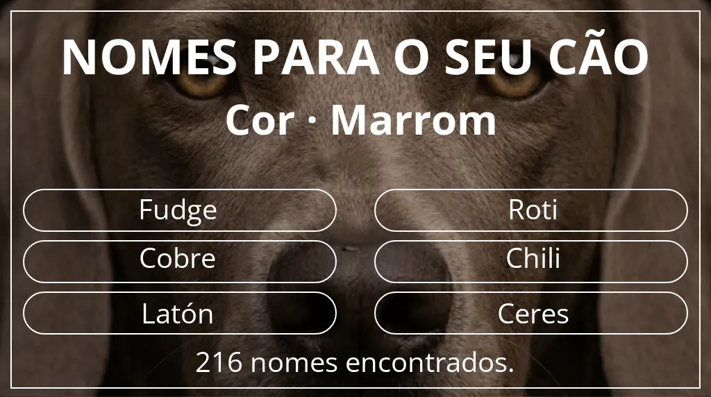 Nomes para cães com inspiração em cor marrom