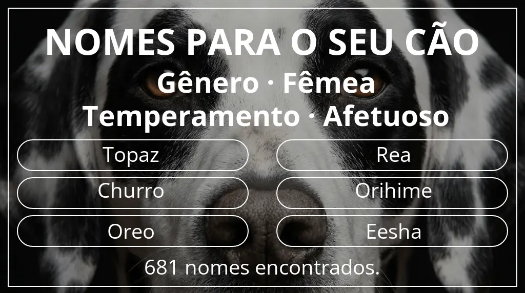Nomes caninos com inspiração em gênero fêmea e temperamento afetuoso