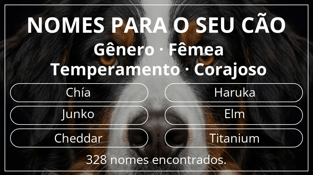 Nomes para cães segundo gênero fêmea e temperamento corajoso