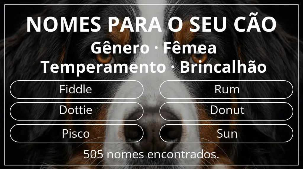 Nomes para cães baseados em gênero fêmea e temperamento brincalhão