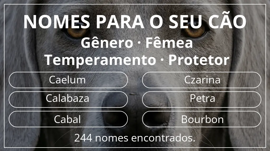 Nomes caninos com inspiração em gênero fêmea e temperamento protetor