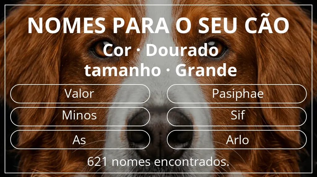 Nomes para cães baseados em cor dourado e tamanho grande
