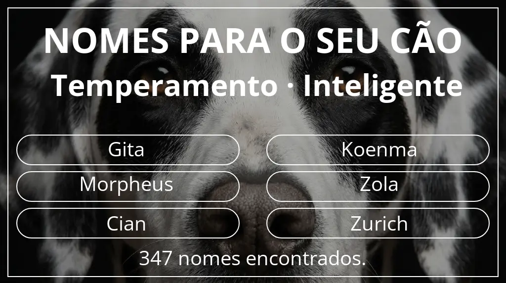 Nomes caninos baseados em temperamento inteligente